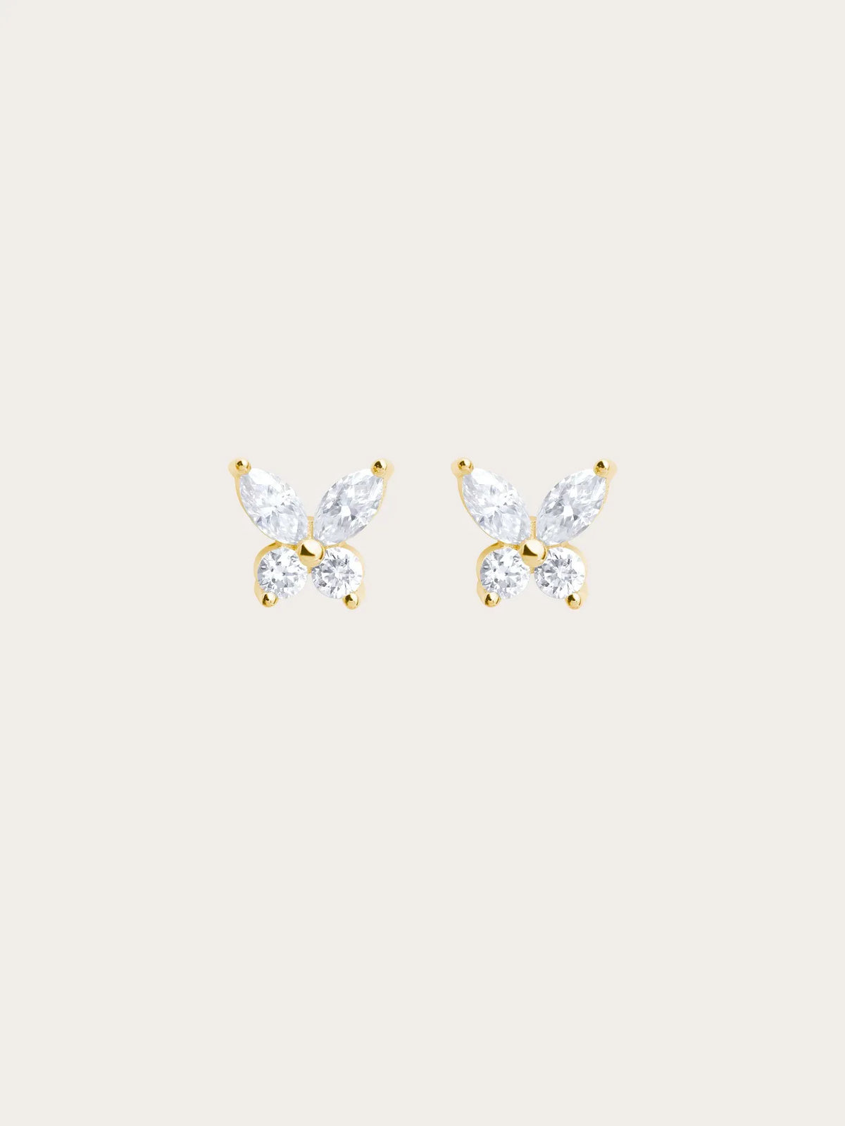 Moissanite Butterfly Stud Earrings