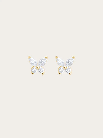 Moissanite Butterfly Stud Earrings