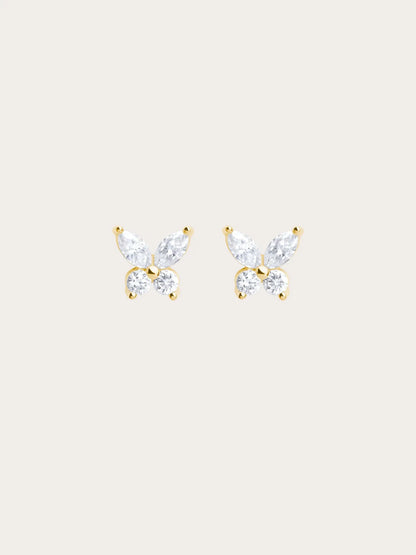 Moissanite Butterfly Stud Earrings