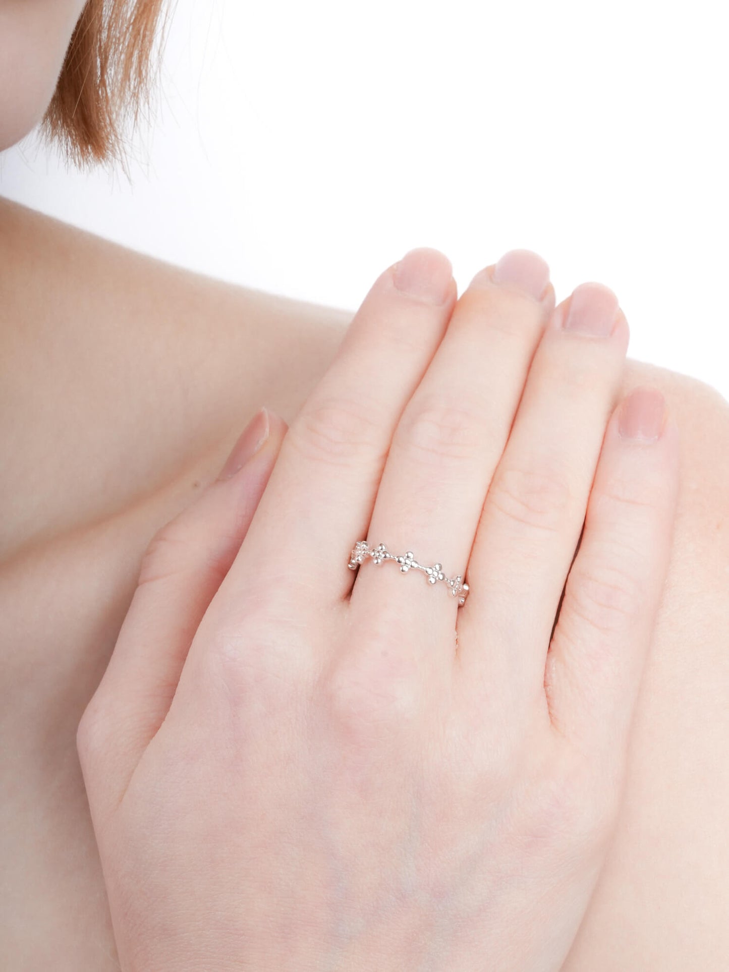 Moissanite Clover Band - Reversible