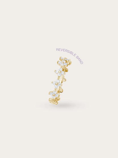 Moissanite Clover Band - Reversible