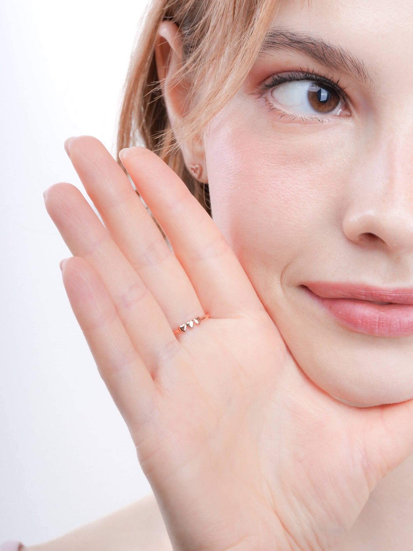 Moissanite Solitaire Heart Ring