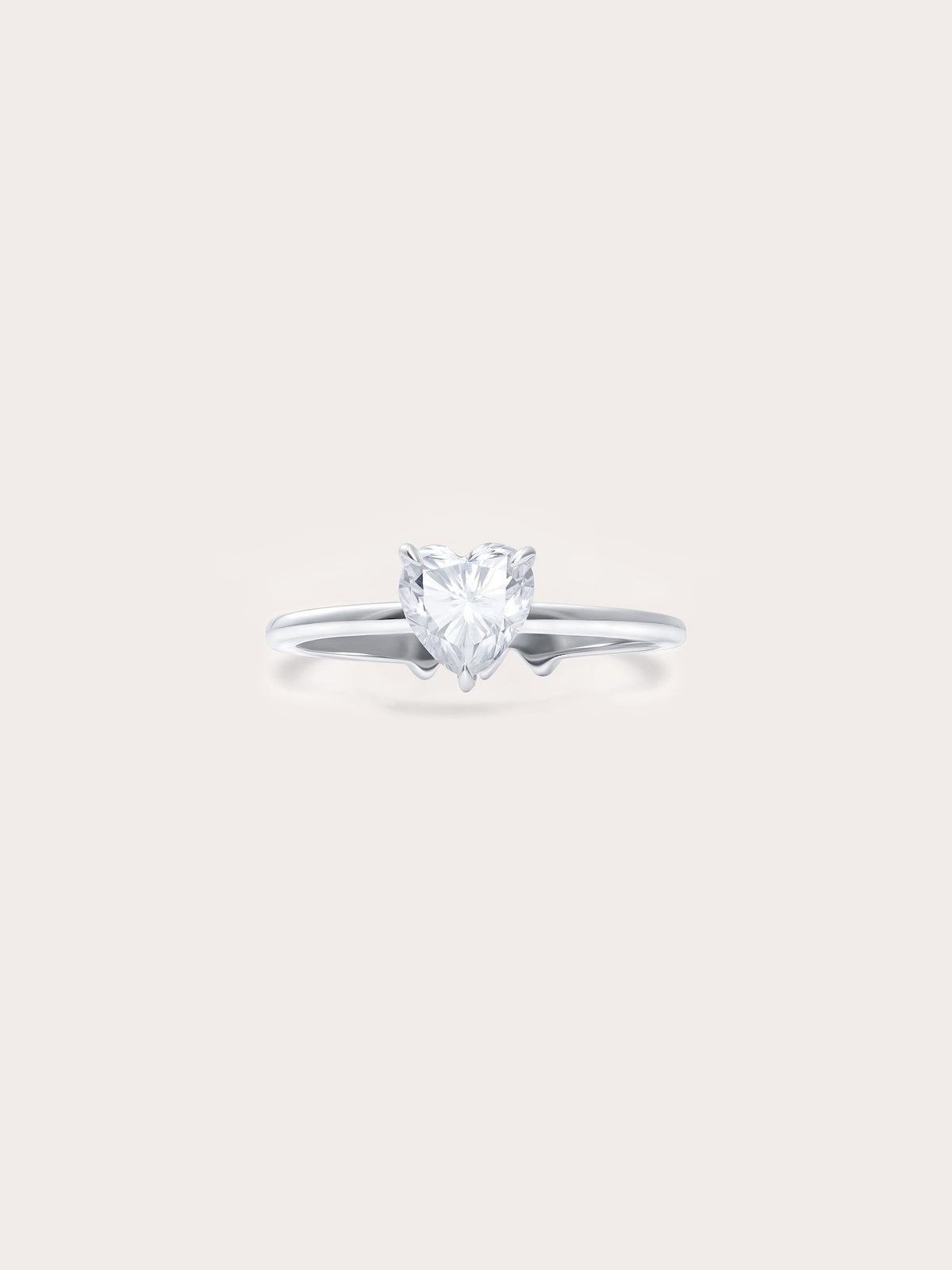 Moissanite Solitaire Heart Ring S925 Silver Rhodium (1) – Mondays Made Flower & Birthstone Jewelry Singapore