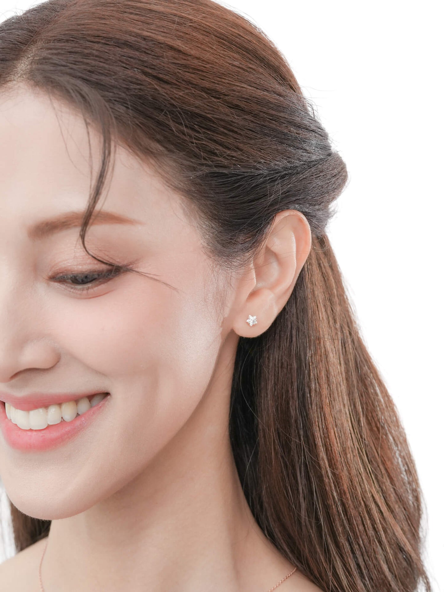 Moissanite Star Stud Earrings