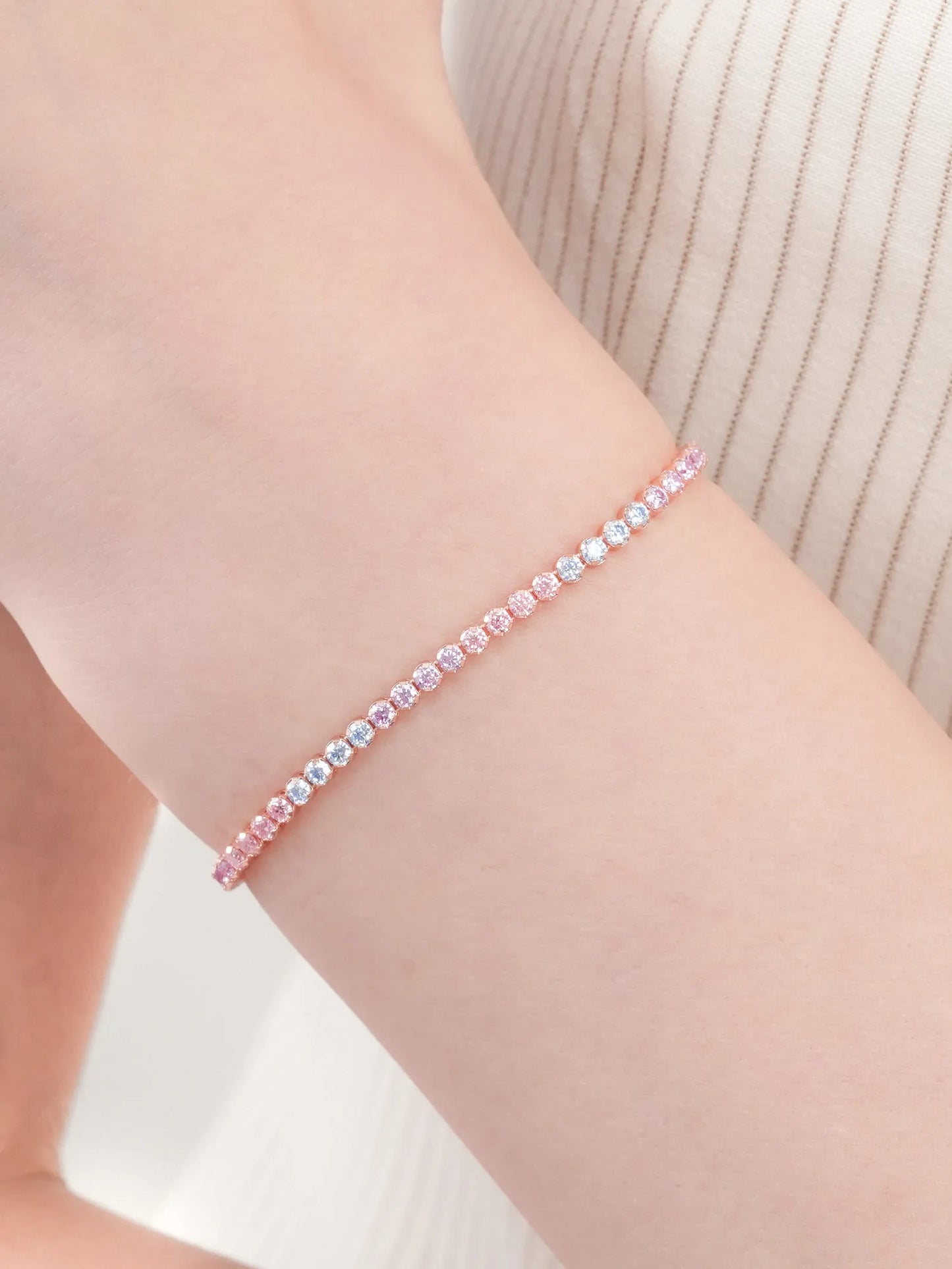 Moissanite Tennis Bracelet - Lilac Sunset