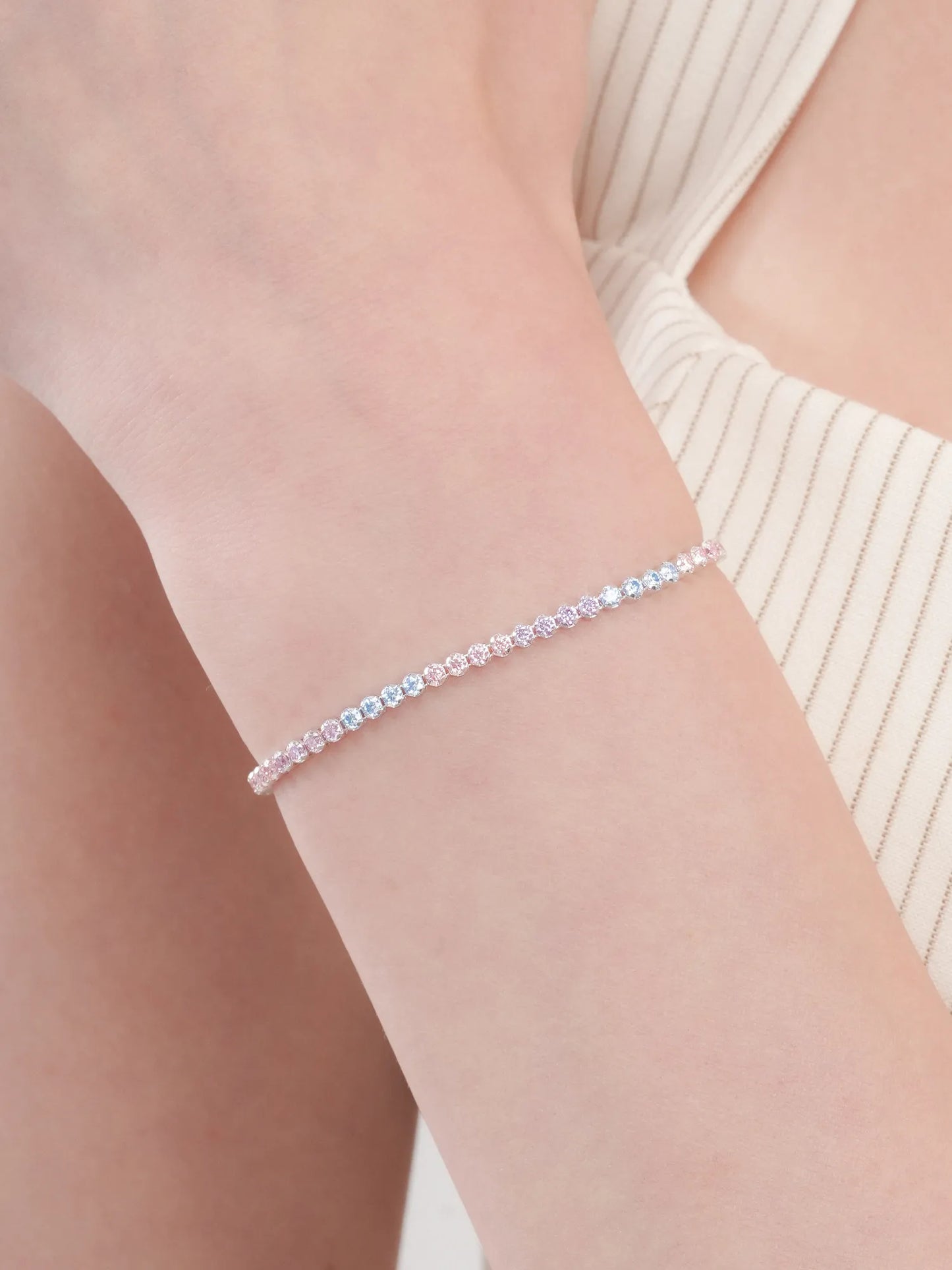 Moissanite Tennis Bracelet - Lilac Sunset