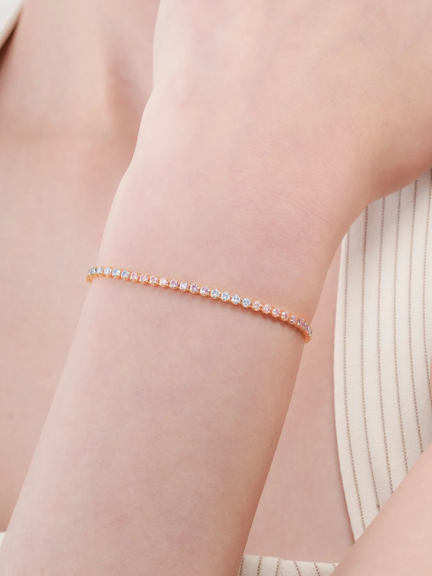 Moissanite Tennis Bracelet - Lilac Sunset