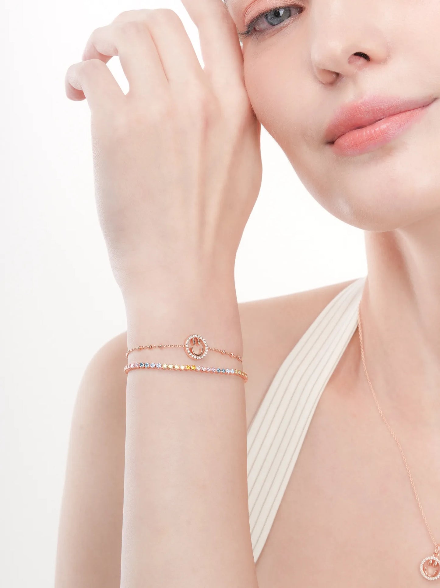 Moissanite Tennis Bracelet - Rainbow