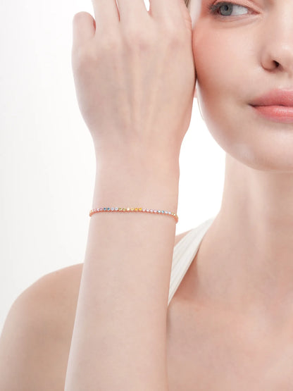 Moissanite Tennis Bracelet - Rainbow