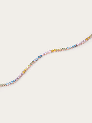 Moissanite Tennis Bracelet - Rainbow