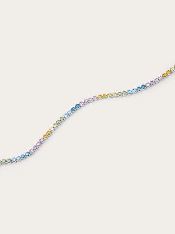Moissanite Tennis Bracelet - Rainbow