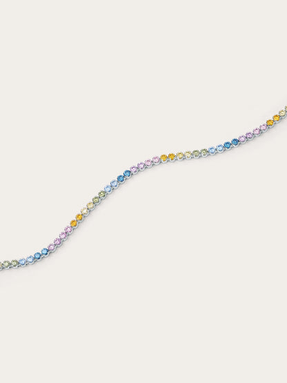 Moissanite Tennis Bracelet - Rainbow