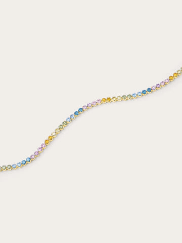Moissanite Tennis Bracelet - Rainbow