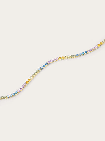 Moissanite Tennis Bracelet - Rainbow