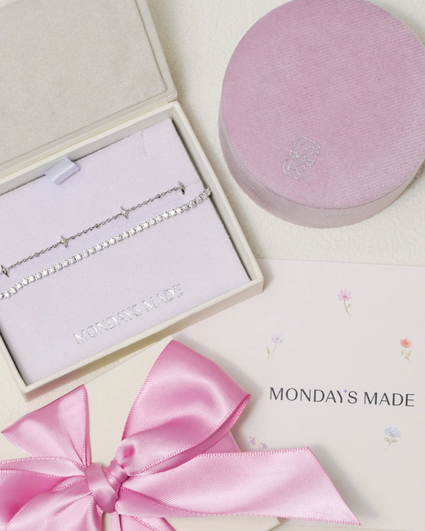 Moissanite Bracelet Set