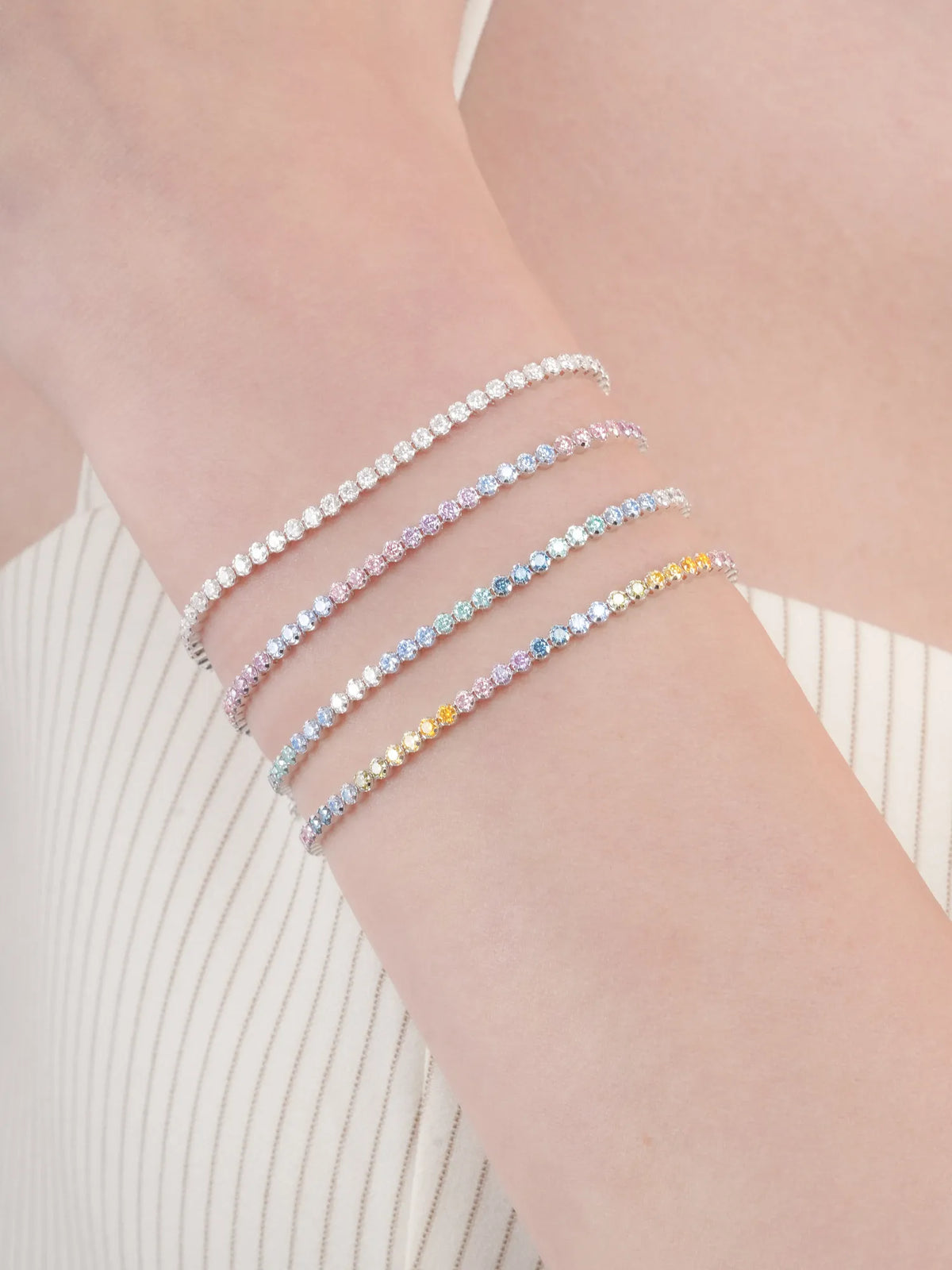 Moissanite Tennis Bracelet - Lilac Sunset