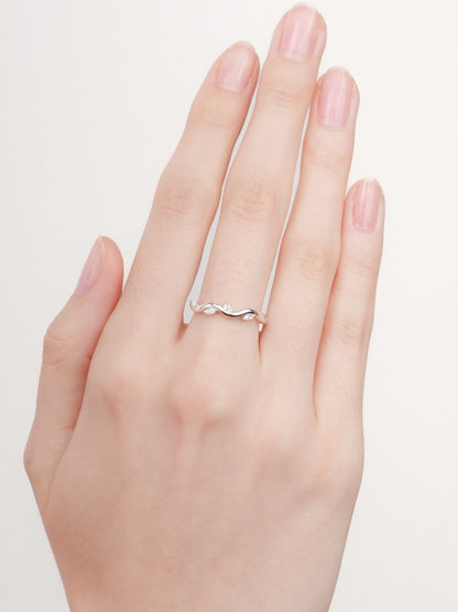 Moissanite Wavy Band S925 Silver Rhodium (3) – Mondays Made Flower & Birthstone Jewelry Singapore