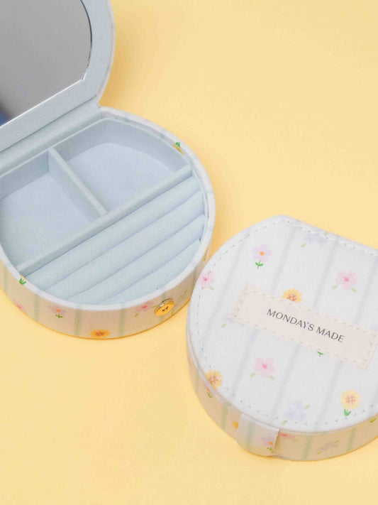 Monday Made Flower Travel Jewelry Case