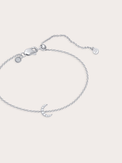 Moon Bracelet Reversible S925 Silver Rhodium White – Mondays Made Flower & Birthstone Jewelry Singapore