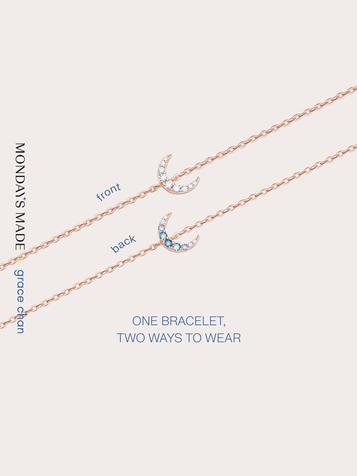 Crescent Moon Bracelet - Reversible