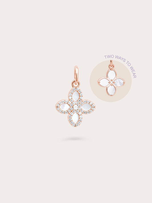 Mother of Pearl Clover Charm – Reversible