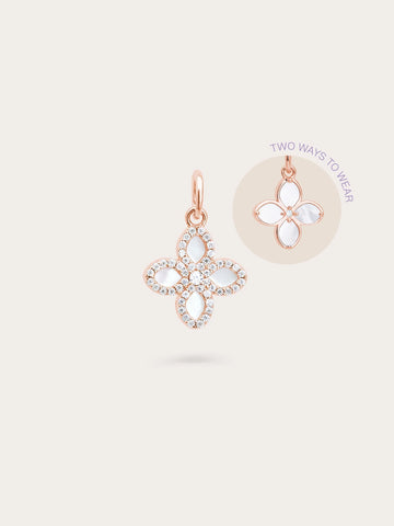 Mother of Pearl Clover Charm – Reversible
