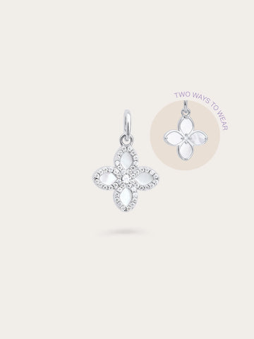 Mother of Pearl Clover Charm – Reversible