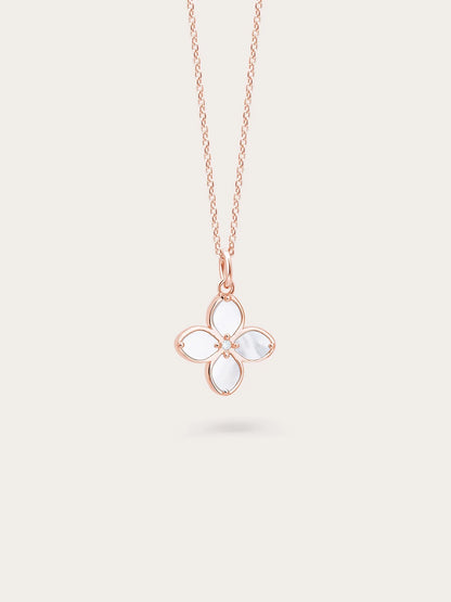 Mother of Pearl Clover Necklace – Reversible