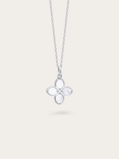 Mother of Pearl Clover Necklace – Reversible