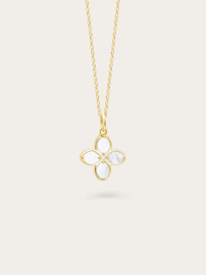 Mother of Pearl Clover Necklace – Reversible