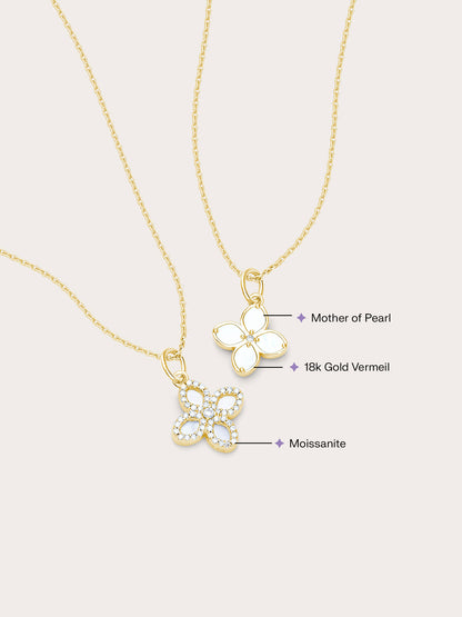 Motherof Pearl Clover Necklace Reversible 18K Gold (11) – Mondays Made Flower & Birthstone Jewelry Singapore