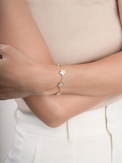 Motherof Pearl Sakura Reversible Bracelet5 – Mondays Made Flower & Birthstone Jewelry Singapore