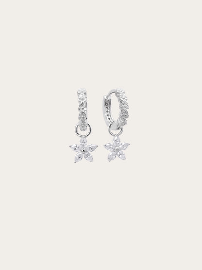 Peach Blossom Huggie Earrings - Reversible