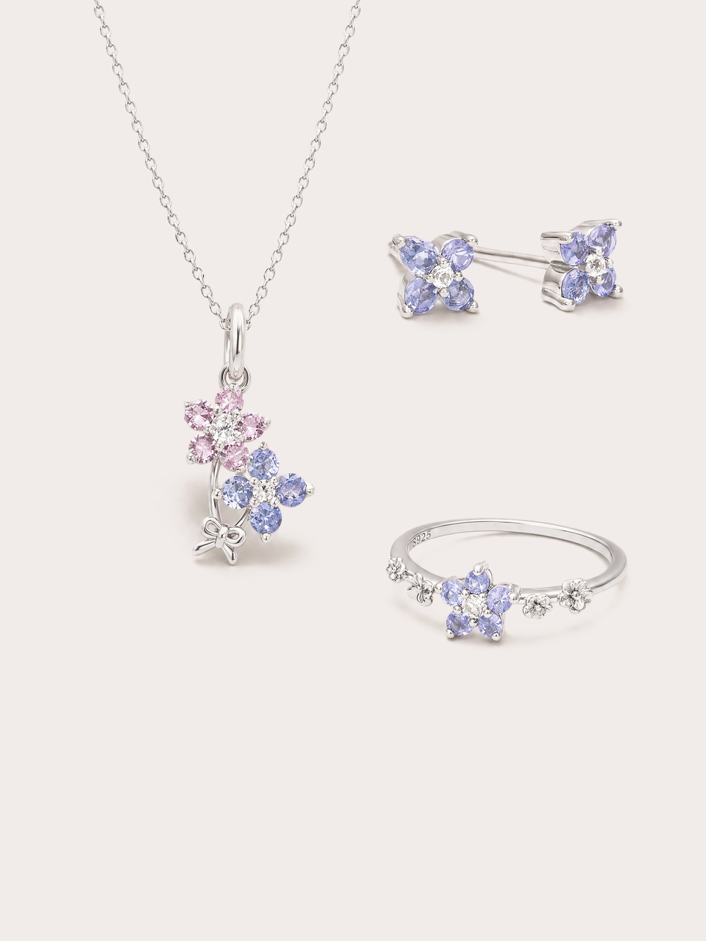 Periwinkle Blossom Jewelry Set