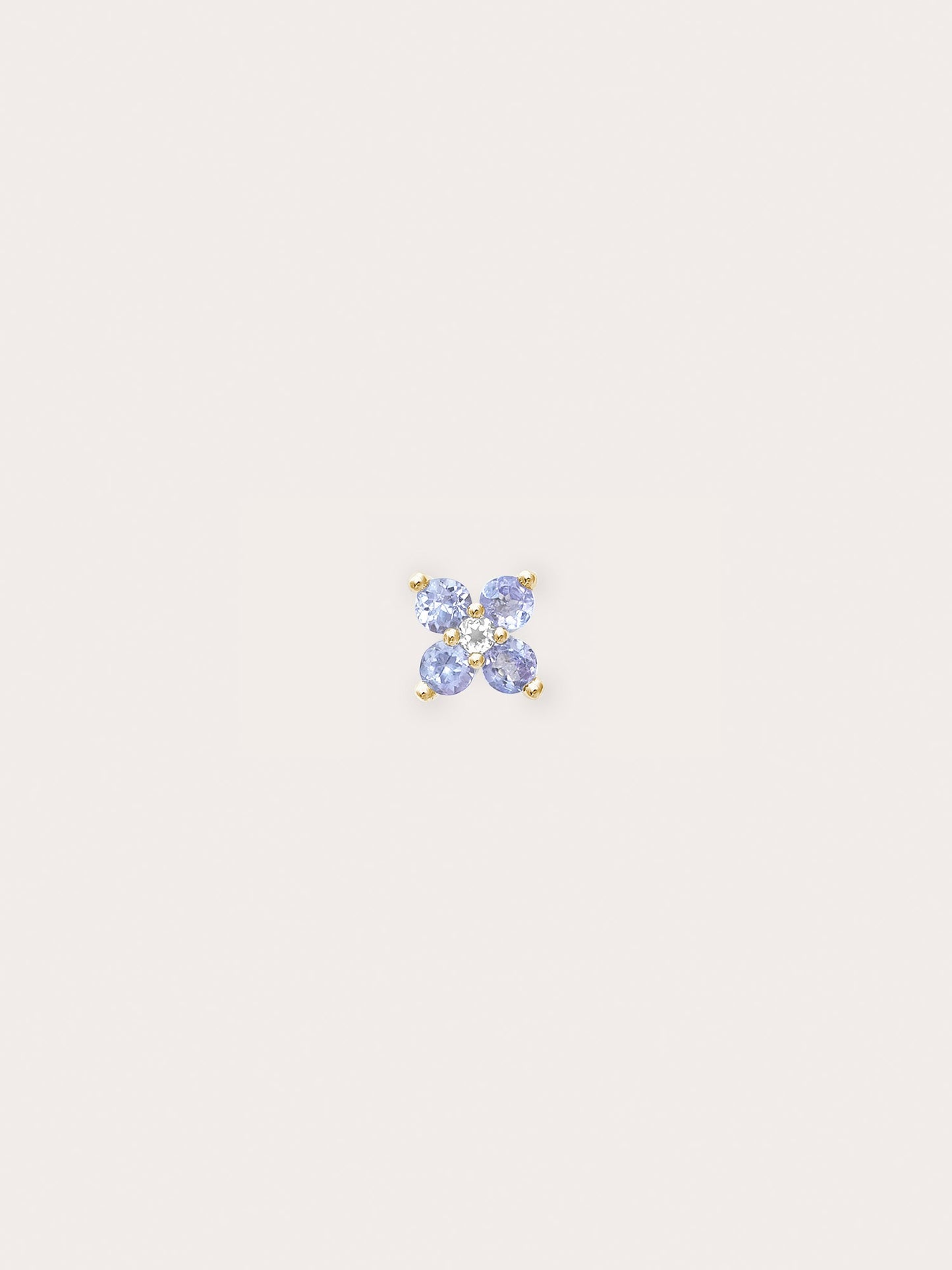 Periwinkle Clover Stud Earrings - Tanzanite