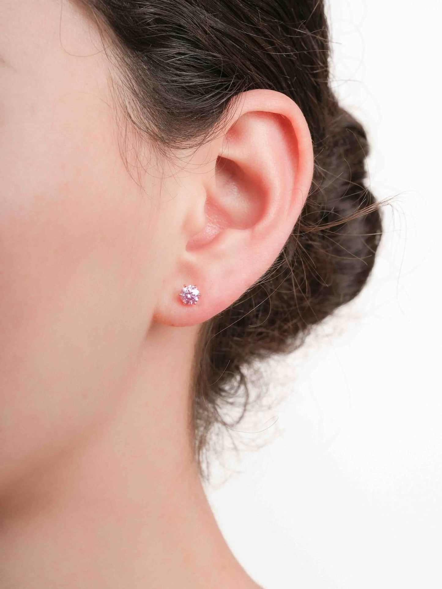 Pink Moissanite Stud Earrings (0.5ct)