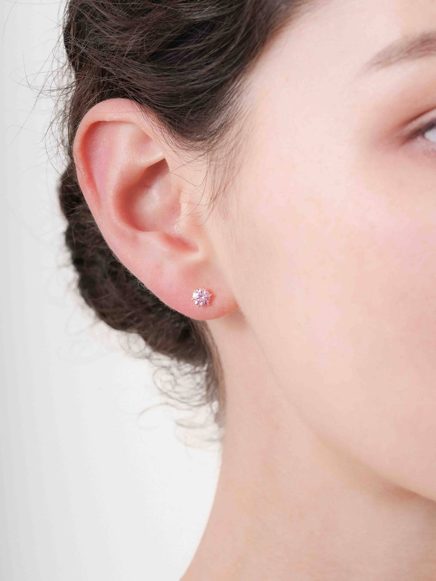 Pink Moissanite Stud Earrings (0.5ct)