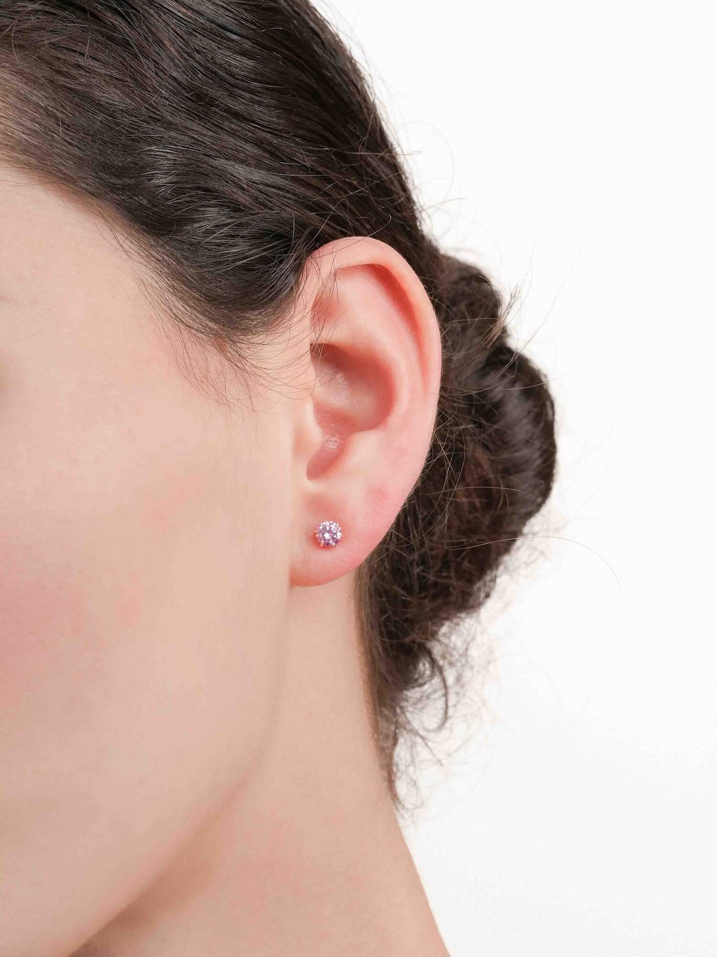 Pink Moissanite Stud Earrings (0.5ct)