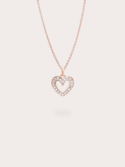 Pink Heart Necklace 18K Rose Gold (2) – Mondays Made Flower & Birthstone Jewelry Singapore