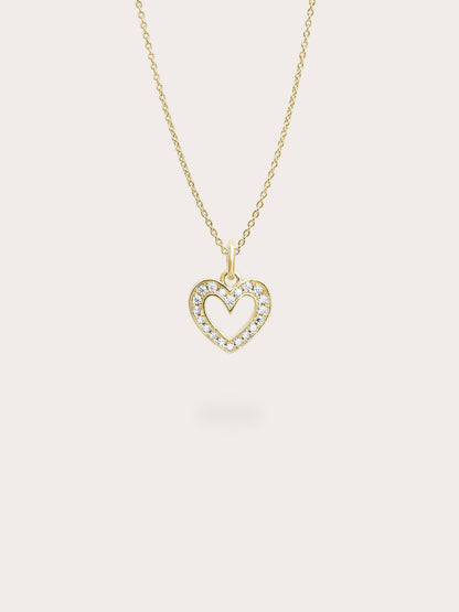 Pink Heart Necklace 18K Gold (1) – Mondays Made Flower & Birthstone Jewelry Singapore