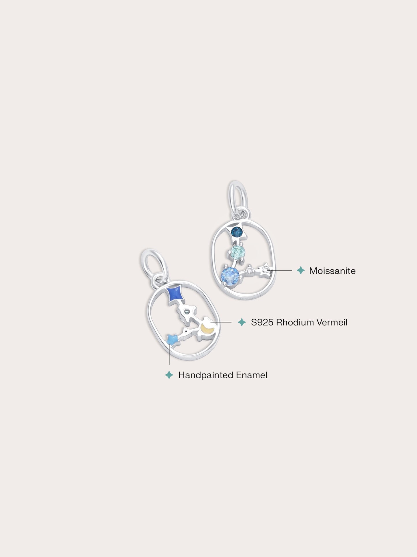 Pisces Charm - Zodiac Sign Jewelry