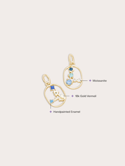 Pisces Charm 18K Gold (2) – Mondays Made Flower & Birthstone Jewelry Singapore