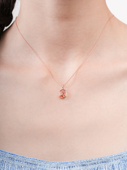 Pisces Necklace Zodiac Jewelry 18K Rose Gold (3) – Mondays Made Flower & Birthstone Jewelry Singapore