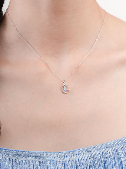 Pisces Necklace Zodiac Jewelry S925 Silver Rhodium (1) – Mondays Made Flower & Birthstone Jewelry Singapore