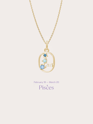 Pisces Necklace 18K Gold (1) – Mondays Made Flower & Birthstone Jewelry Singapore