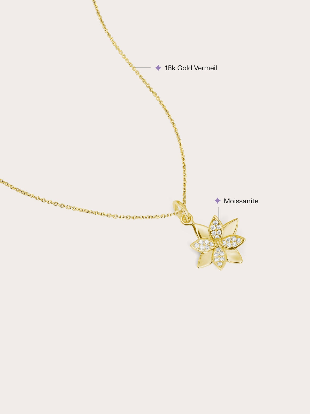 Poinsettia Necklace 18K Gold (1) – Mondays Made Flower & Birthstone Jewelry Singapore
