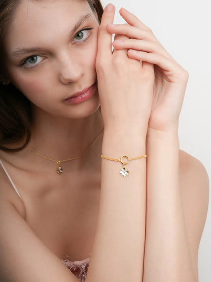 Poinsettia Charm 18K Gold (2) – Mondays Made Flower & Birthstone Jewelry Singapore