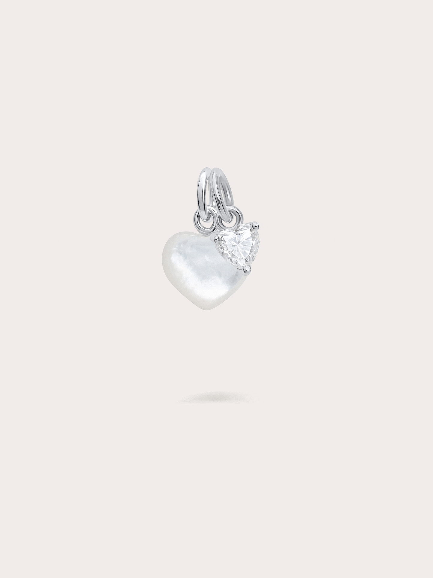 Puffy Heart Charm Set – Mother of Pearl