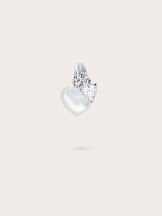Puffy Heart Charm Set – Mother of Pearl