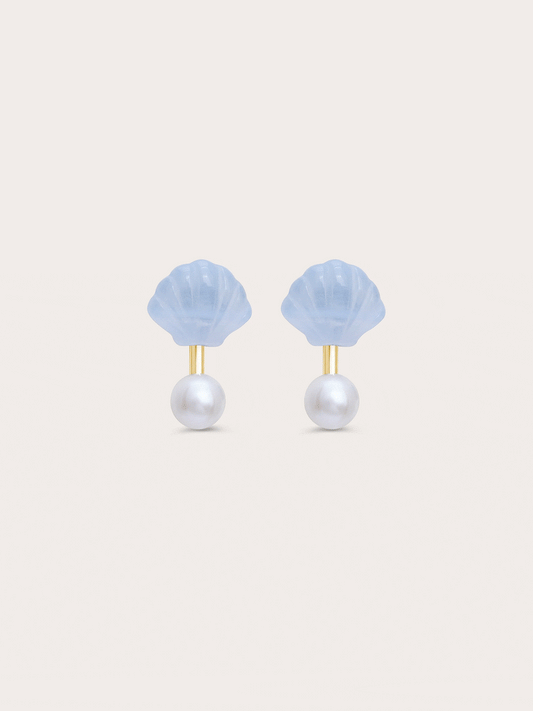 Puffy Seashell Ear Jacket Earrings Bla Yellow Gold – Mondays Made Demi-Fine Flower & Gemstone Jewelry Singapore